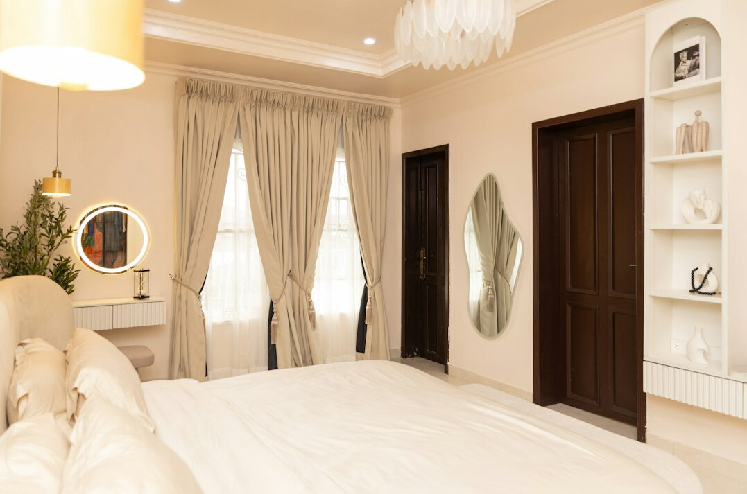 glamorous bedroom setup