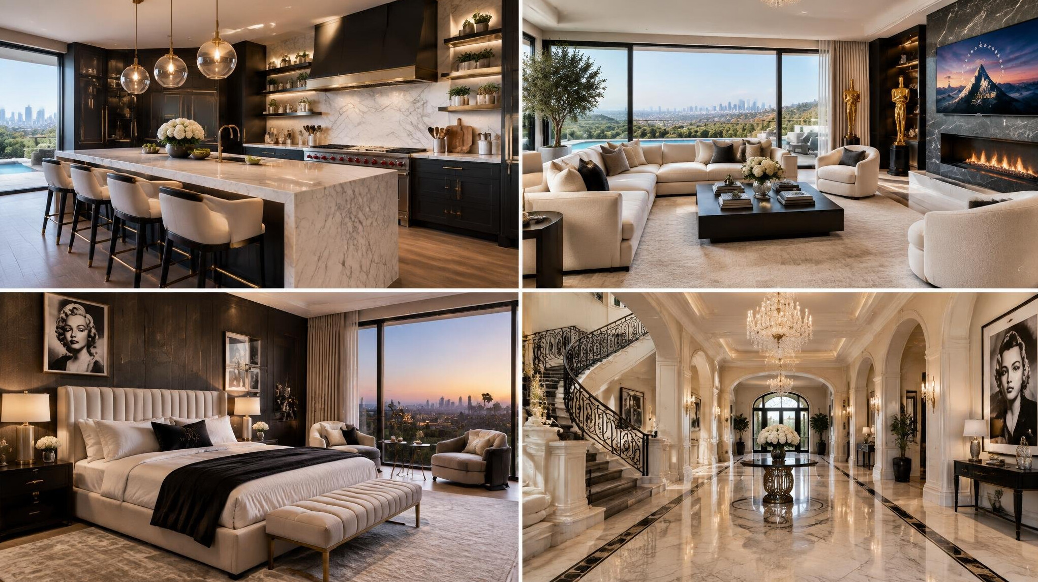 modern celebrity kitchen interior